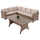 Set mobilje kopshti Carson HM6078.02, divan qoshe 6 persona, tavolinë PS wood, ngjyrë mocha