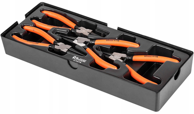 Set kapëse circlip Richmann C1214, 4 copë, 180mm, portokall
