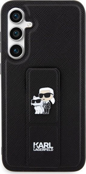 Kapak telefoni Karl Lagerfeld për Samsung Galaxy S23 FE, Saffiano Grip Stand, i zi