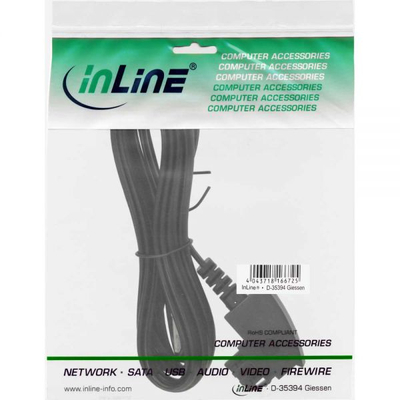 Kabllo rrjeti InLine 18555, RJ45 TAE F, 0.5m, e zezë