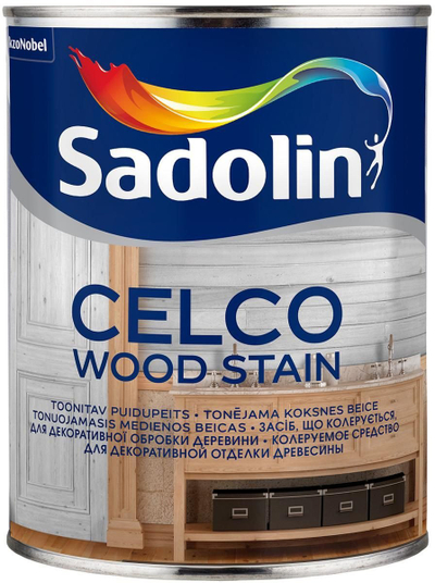 Bejcë druri Sadolin Celco, 2.5L, për mrena, transparente