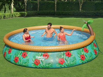 Pishinë Bestway Fast Set Paradise Palms, me fryrje, 457x84 cm, shumëngjyrëshe