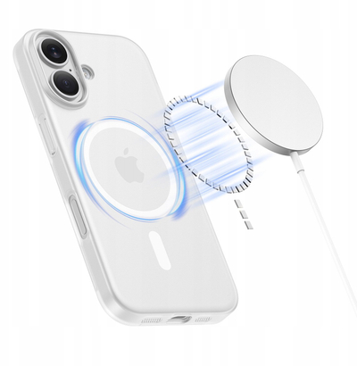 Mbulesë telefoni 4Kom Tech-Protect MagSlim MagSafe për iPhone 17, matte, e bardhë