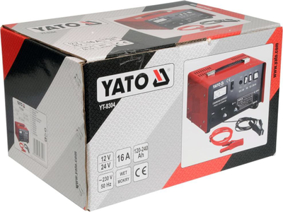 Karikues baterie Yato YT-8304, 16A, 12/24V, i kuq