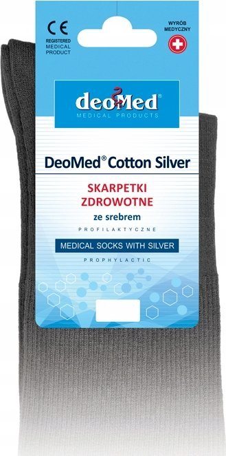 Çorape mjekësore DeoMed Cotton Silver, pambuk, nr. 35-38, blu