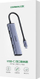 Hub USB C UGREEN me 4 porta, USB 3.0, Thunderbolt 3, gri metalik