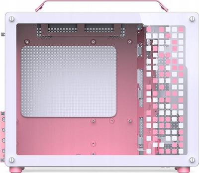 Kuti kompjuterike Jonsplus Z20, Micro ATX, me dorezë bartjeje, e bardhë rozë