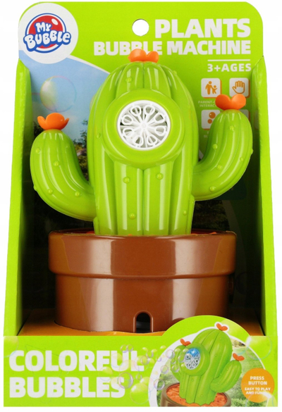 Makine me flluska sapuni Party Deco Kaktus, 80ml, elektrike, shumëngjyrëshe