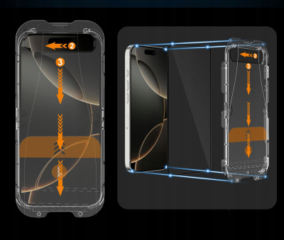 Заштитно стакло Tech-Protect Quick Set+, за iPhone 16 Pro Max, 2 парчиња, проѕирно