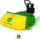 Pastrues lodër Rolly Toys John Deere Sweeper, me kontejner mbledhës, jeshil