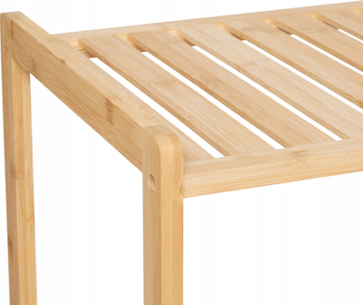 Raft buke Bamboo Tidy Box, 72 x 33 x 109 cm, 2 shporta, bezhë