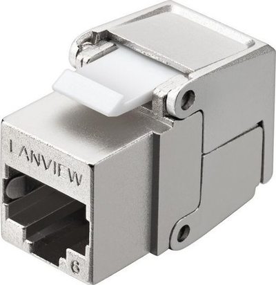Modul rrjeti Lanview Cat6 Shielded Flip Jack, RJ45, ngjyrë argjendi