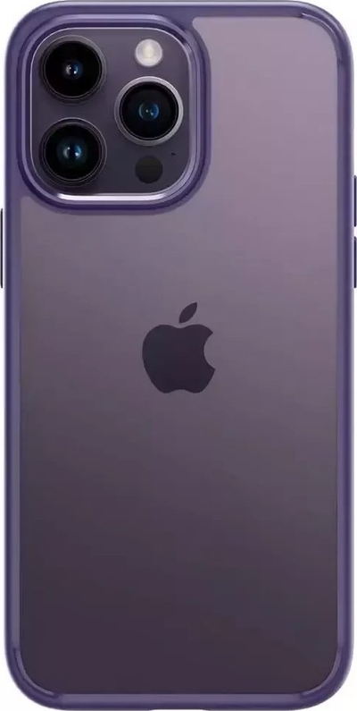 Mbulesë telefoni Spigen Ultra Hybrid Crystal për iPhone 14 Pro Max, TPU transparente, ngjyrë Deep Purple