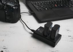 Karikues dykanalësh Newell DL-USB-C për bateri Sony NP-FW50, USB-C, me ekran
