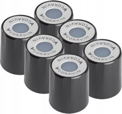Kapakë vidë për verë Coravin Screw Caps, set 6 copë, silikon vetë mbyllës
