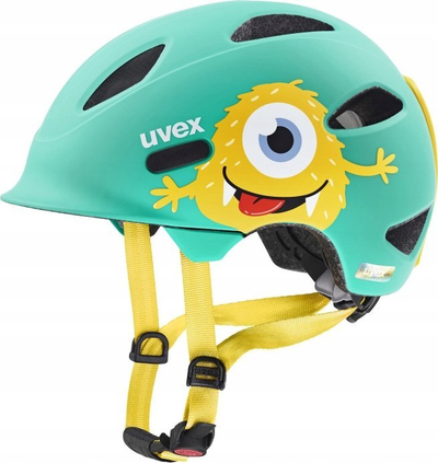 Kaskë biçiklete për fëmijë Uvex Oyo Style Monster Lagoon, 50-54 cm, jeshile mat