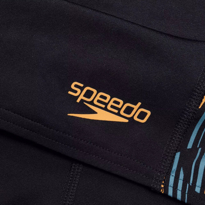 Rroba noti për burra Speedo Tech Panel Aquashort, Endurance+, të zeza me portokalli