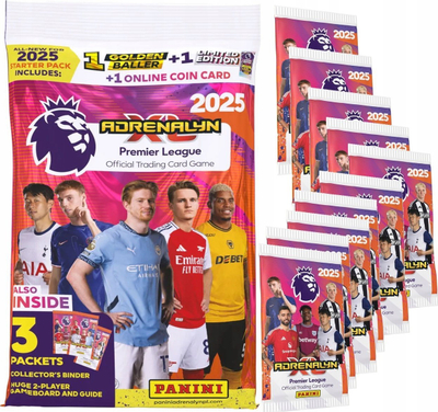 Set kartash Panini Adrenalyn XL Premier League 2025, Starter Set, koleksion futbolli