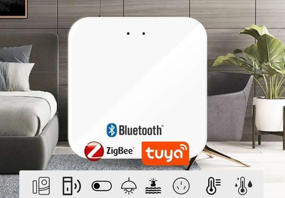Gateway qendror Tuya Smart, ZigBee 3.0, WiFi 2.4GHz, i bardhë