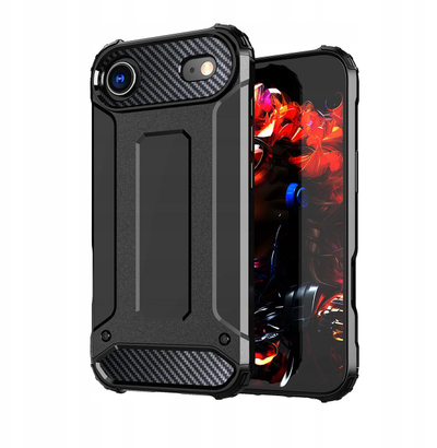 Mbrojtëse telefoni Hurtel Hybrid Armor për iPhone 17 Air, polikarbonat, rezistente ndaj goditjeve, e zezë