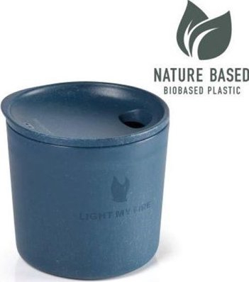 Gotë me kapak Light My Fire MyCup n Lid Short, 250ml, bioplastikë, blu hazy