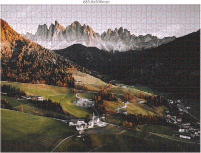 Puzzle Ambassador Val di Funes Dolomites, 1000 copa, shumëngjyrësh