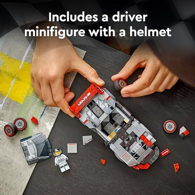 Lodër me tulla LEGO Speed Champions Audi S1 e tron quattro Race Car, model garash, shumëngjyrësh