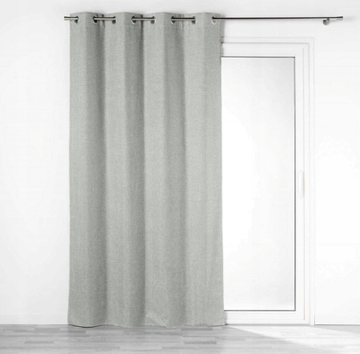 Perde blackout Douceur d'intérieur Chambray, 140x260 cm, me unaza metal, kafe