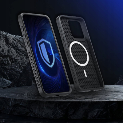 Mbrojtëse telefoni 3MK COOLing MagCase për iPhone 14 Plus, kompatibile MagSafe, e zezë