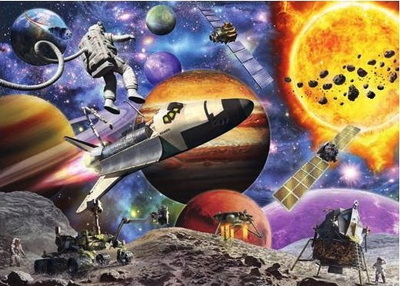 Puzzle fëmijësh Explore Space, 60 copëza, ekstra i madh, shumëngjyrësh
