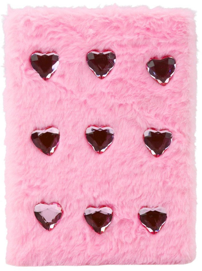 Fletore Plush Notebook Crystal Hearts, A5, 80 fletë, rozë