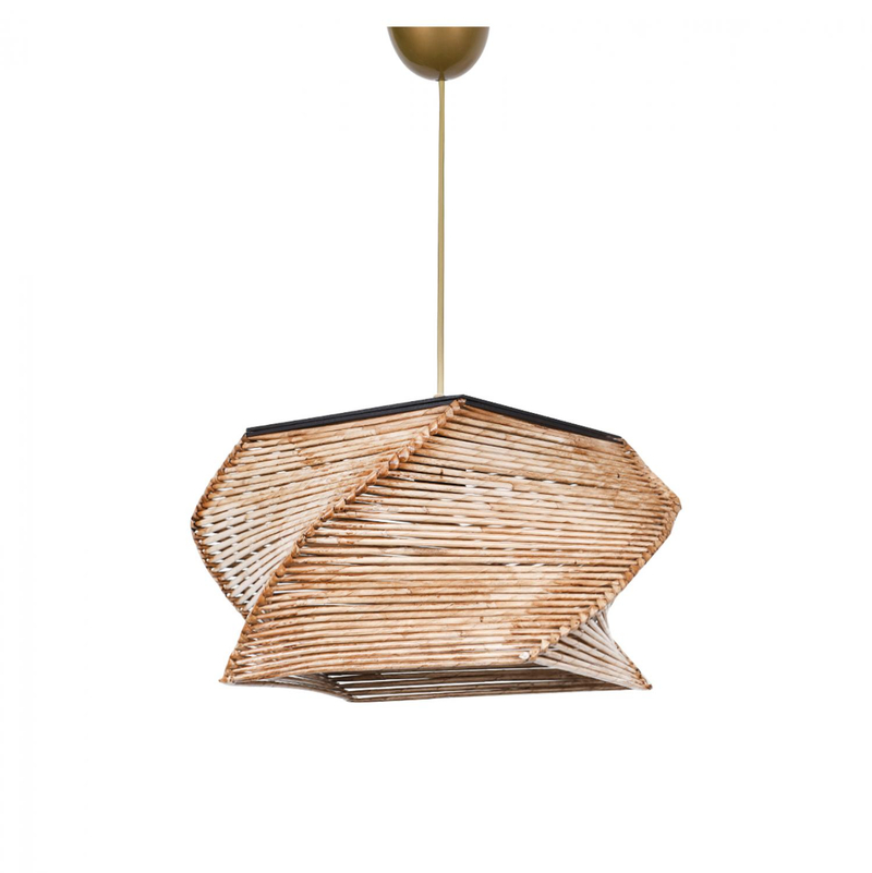 Llambë tavani dru+bamboo Ø36×65 cm (HM7357)