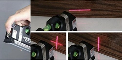 Nivelues lazer me metër 250 cm, me bateri, i verdhë