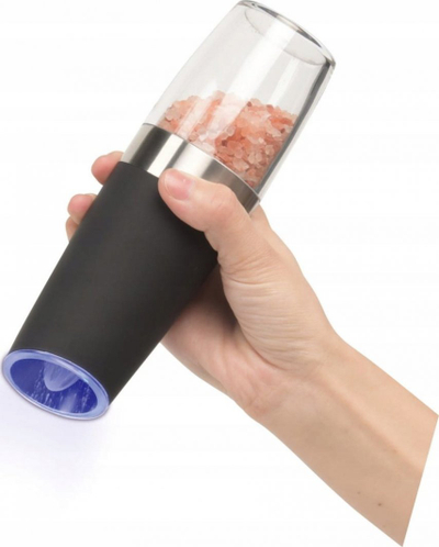 Mulli elektrik për kripë dhe piper Kinghoff KH-1618A, 50g, plastik, i zi