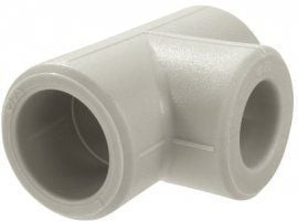 Pjesë lidhëse plastike T SiGMA Li PP 04105091, 90 63 90 mm, gri neutrale