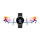 Smartwatch G.Rossi SW010-13, ekran i rrumbullakët, rrip silikoni, i zi