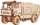Puzzle druri 3D MAZ 5309RR, model kamioni gare, shkallë 1:30, ngjyrë druri natyrale