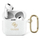 Mbulesë kufjesh Guess Glitter Collection për AirPods 3, TPU, me karabinë, e bardhë me shkëlqim