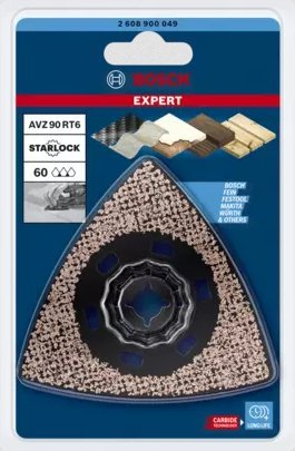 Pjatë zmeriluese Bosch AVZ90RT6 MultiMaterial, 90mm, karabit, e artë