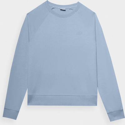 Bluzë sportive 4F Sweatshirt 4FWSS24TSWSF0954, Regular Fit, me mëngë të gjata, blu e çelët
