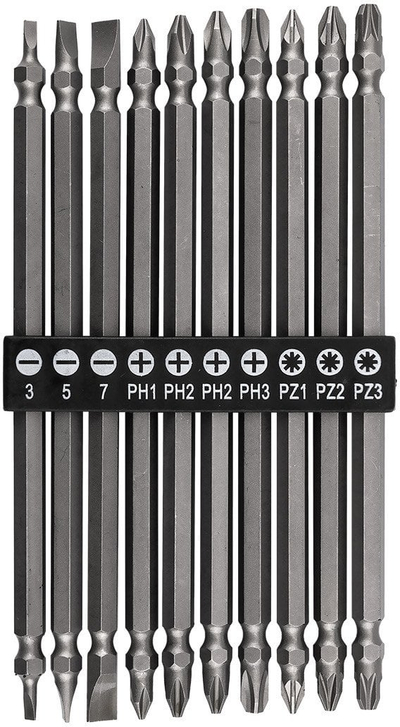 Set bitash të gjatë GRAPHITE 56T511, dyanshëm, 150 mm, 10 copë