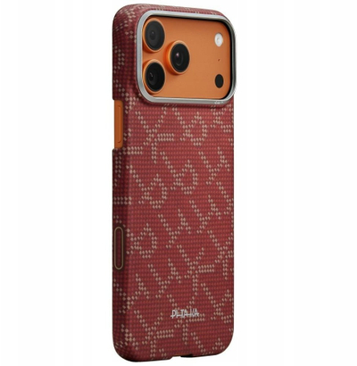 Mbulesë telefoni Pitaka Monogram, Ultra-Slim, për iPhone 17 Pro Max, Gold/Green