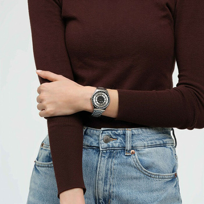 Orë për meshkuj SWATCH SS07S121G, e argjendtë