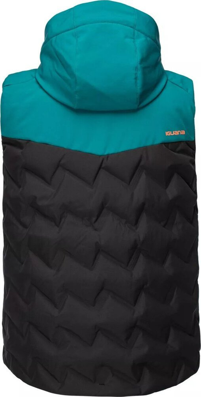 Jelet Iguana Odel M, i thurur quilted, me kapuç të heqshëm, i zi
