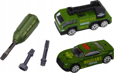 Lodër tank ushtarak LEAN Toys DIY, për tu montu, me drita dhe zë, jeshile