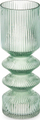 Декоративна ваза Giftdecor Striped Vase, стакло, 8 x 8 x 23 cm, зелена
