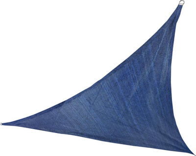 Tendë dielli HI Sun Shade Sail, trekëndore 3x3x3 m, 100 LED me panel dielli, blu