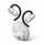 Kufje wireless Soundcore V40i, me mikrofon, e bardhë