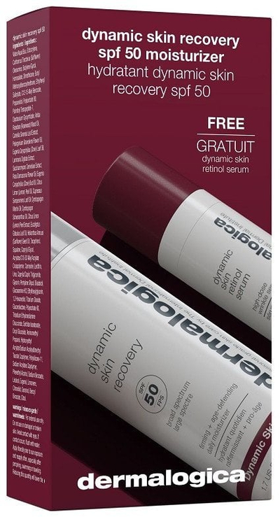 Set për kujdes fytyre Dermalogica Dynamic Skin Recovery, krem SPF 50 50ml, serum me retinol 10ml