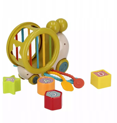 Lodër sensoriale Bam Bam Snail, sorter formash, shumëngjyrëshe